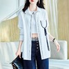 2023秋装新款白衬衫女长袖宽松雪纺中长款女士衬衣A2637 商品缩略图1