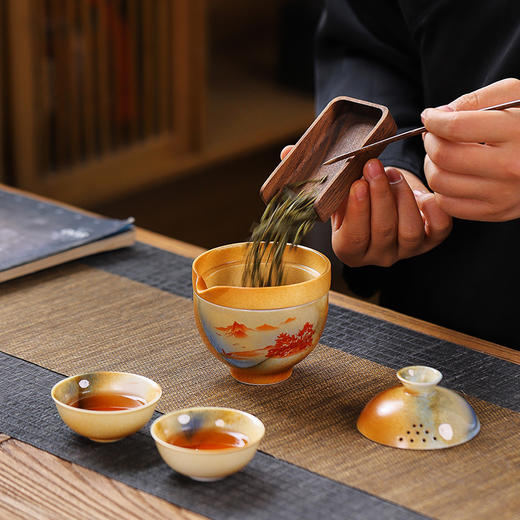 「数款可选！一壶三杯」今丰唐柴烧茶具套装 旅行茶具一壶三杯便携式茶具随身泡茶快客杯餐饮用具 商品图2