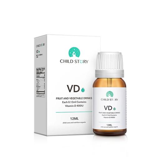 9楼母婴生活馆 4瓶送1瓶 童年故事高维生素D果蔬饮料VD滴剂儿童液体VD12mL/瓶 吊牌价：298元 活动价：298元1瓶 1192元4瓶送1瓶 商品图2