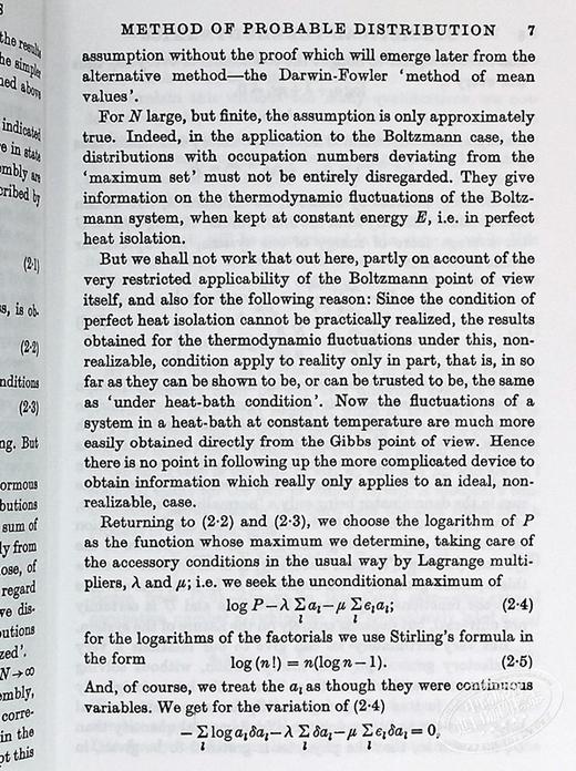 【中商原版】薛定谔 统计热力学 诺贝尔物理学奖得主 Statistical Thermodynamics Revised 英文原版 Erwin Schrodinger 商品图4