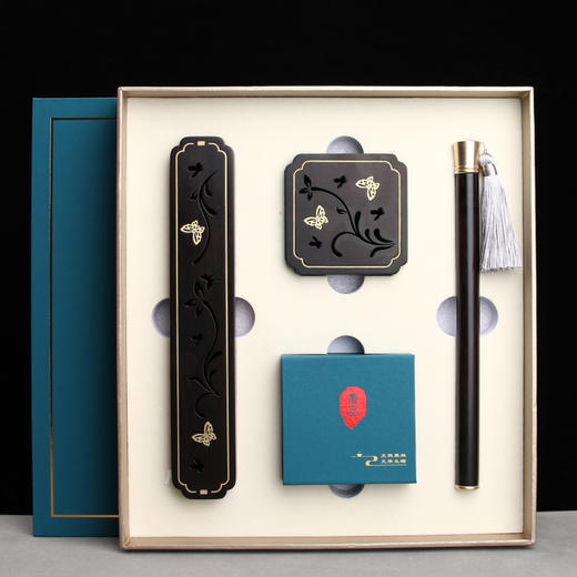 线香盒盘香盒家用室内紫光檀实木香薰炉中秋节礼品香道檀香熏香炉 商品图3