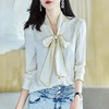 2023秋装新款衬衫女长袖宽松雪纺衫系带女士衬衣A2369 商品缩略图2
