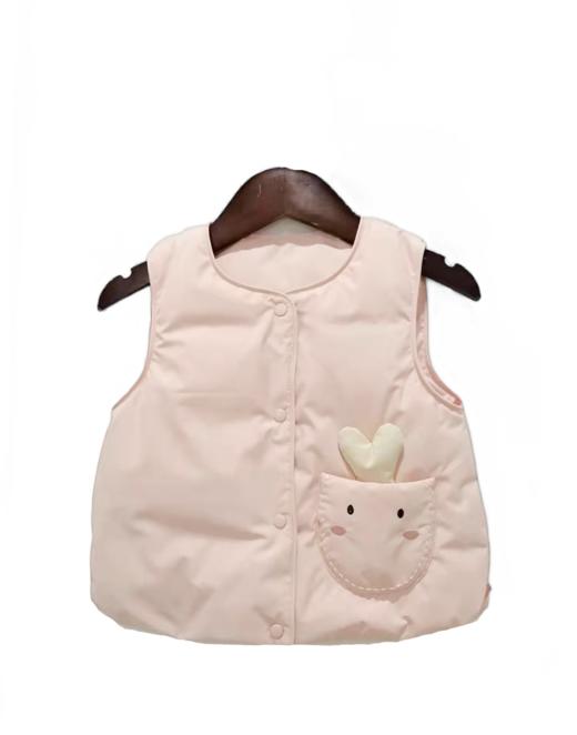 小草莓花边领羽绒马甲 商品图0