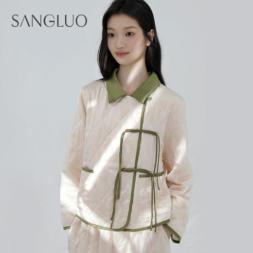 早秋新品』桑罗新中式真丝绗棉睡衣套装100%桑蚕丝女家居服秋冬外穿 商品图1