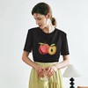 OLrain欧芮儿法式黑色短袖T恤女夏季2023年新款宽松水果刺绣上衣 商品缩略图3