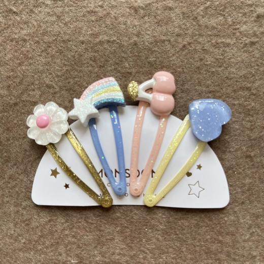 【3-5天发】Monsoon发夹组合可爱百搭彩色马卡龙配色发卡夹子 商品图3