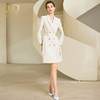 双排扣白色连衣裙女长袖高端时尚西装裙 商品缩略图2