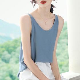 2023夏装小背心吊带休闲宽松大码吊带衫V领纯色简约1029