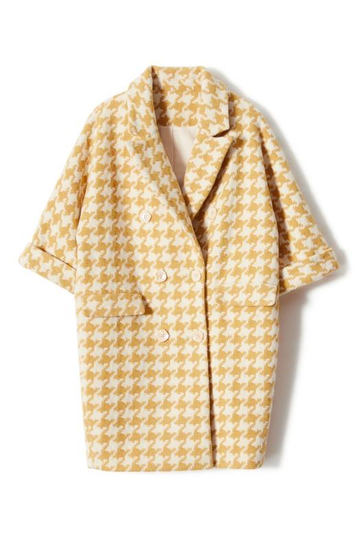 SUMMER & SAGE 黄色千鸟格大衣 8158 商品图4