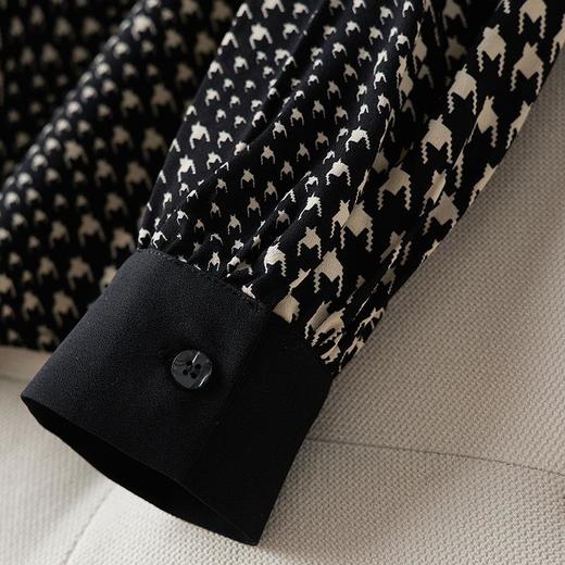 2023秋装新款衬衫女长袖雪纺女士衬衣领带可以脱卸A2733 商品图3