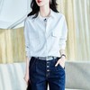 2023秋装新款白衬衫女长袖宽松雪纺衫休闲女士衬衣A2688 商品缩略图0