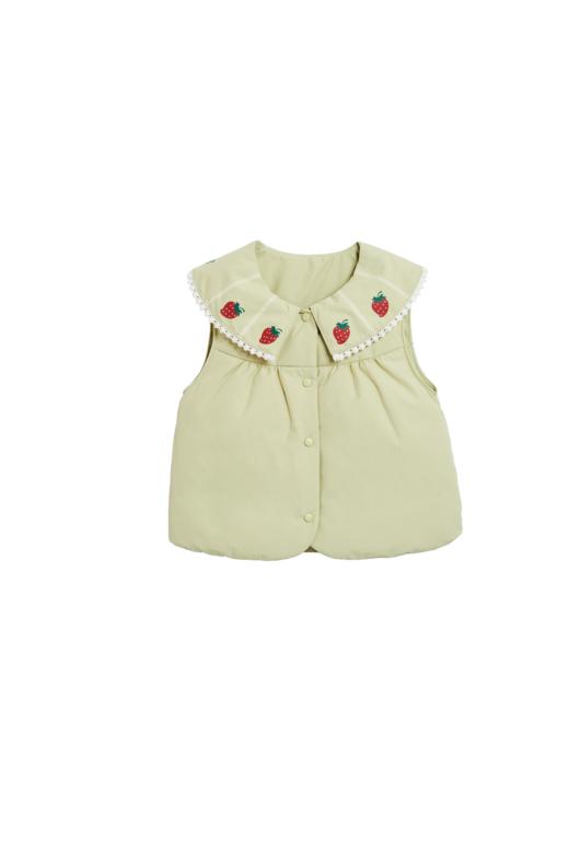 小草莓花边领羽绒马甲 商品图0