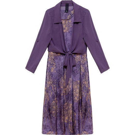 秋季新款，时尚妈妈装印花无袖连衣裙外套组合套装QYM-JJ-AE23507-Y 商品图4