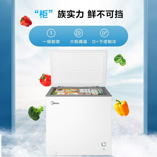 美的(Midea) 200升 冷藏冷冻转换冰柜 家用囤货小冷柜 一级能效 母婴母乳小冰箱 BD/BC-200KMXC(E) 商品图3