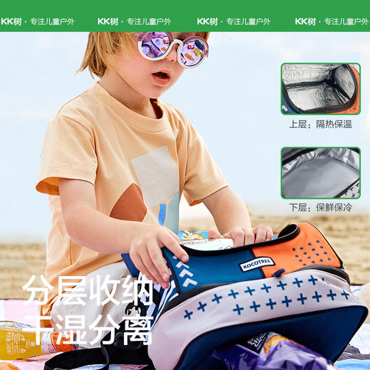 KK树饭盒保温袋户外野餐包春游儿童露营手提袋铝箔两层干湿分离 商品图1