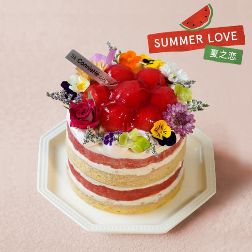 Summer Love 夏之恋 玫瑰西瓜接骨木花蛋糕（t） 商品图0