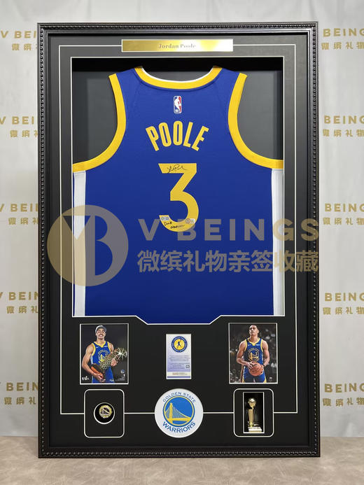 收藏系列 普尔 勇士队3号蓝色加签款 亲笔签名球衣 商品图1