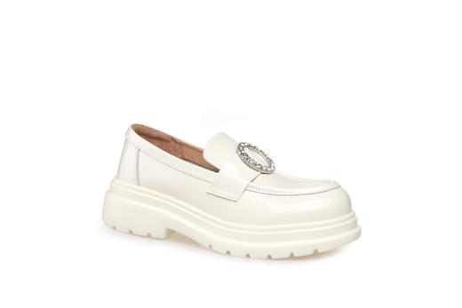 豪麟名鞋奥莱迪嘉女鞋乐福鞋牛移膜革DJELA32WS004白色  原价1660元 商品图0