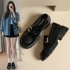 ZHR厚底乐福鞋2023新款英伦风法式小皮鞋jk一脚蹬单鞋ins女鞋 商品缩略图0