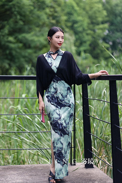 【雾境定制】浮翠流丹旗袍款两件套外披+旗袍连衣裙 3022158 商品图4