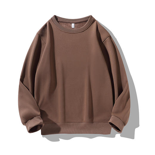 【加绒纯色卫衣】秋冬新款圆领潮牌    休闲长袖外套情侣装 商品图6