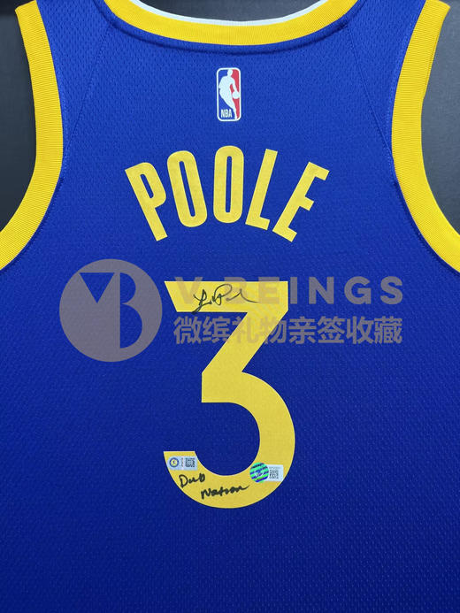 收藏系列 普尔 勇士队3号蓝色加签款 亲笔签名球衣 商品图2