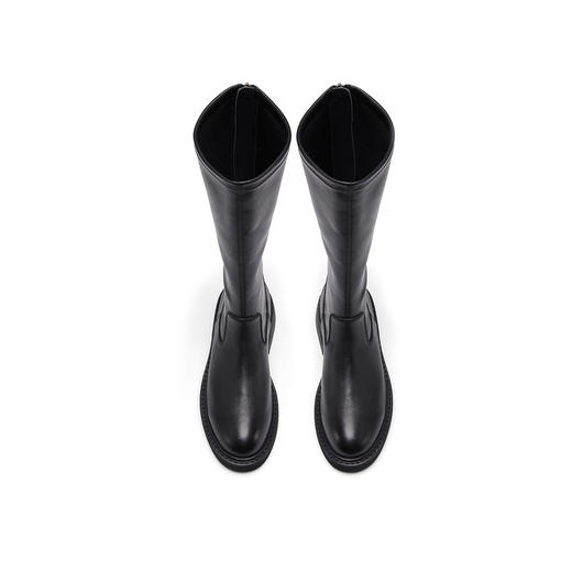 【专柜同款】冬季圆头中筒马丁靴百搭弹力骑士靴瘦瘦靴女S22DO82481 商品图4