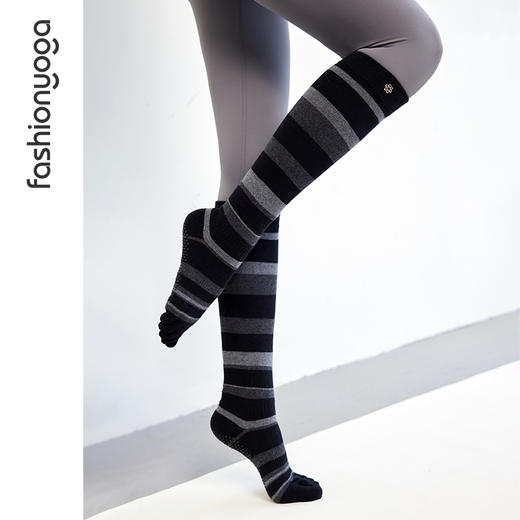 凡圣瑜伽花纱时尚长筒瑜伽袜 FW029 商品图5