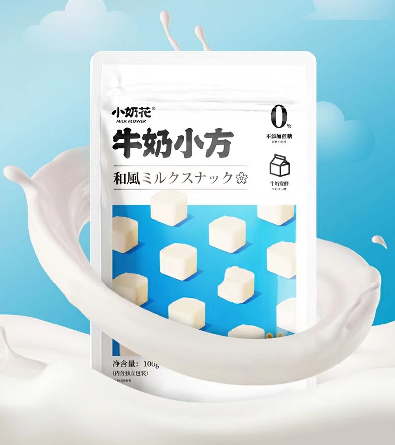 小奶花牛奶小方100g