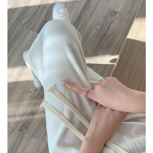 【秋冬新款！穿出高！瘦！美！】仿羊绒高腰阔腿裤，加绒垂感糯米绒面料，舒适保暖。直筒设计，显瘦拖地。秋冬新款，休闲百搭。li 商品图1