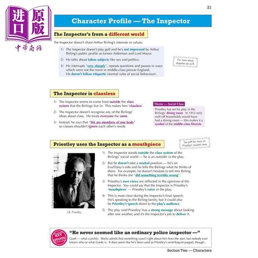 【中商原版】英国CGP GCSE English Text Guide - An Inspector Calls includes Online Edition & Quizzes 商品图2