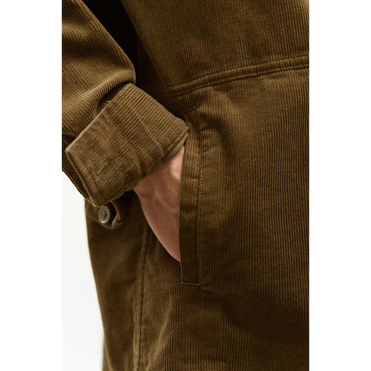 吃茶去chichaqu户外复古全棉灯芯绒衬衫 商品图5