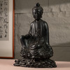清 紫檀木雕持卷观音像 商品缩略图4