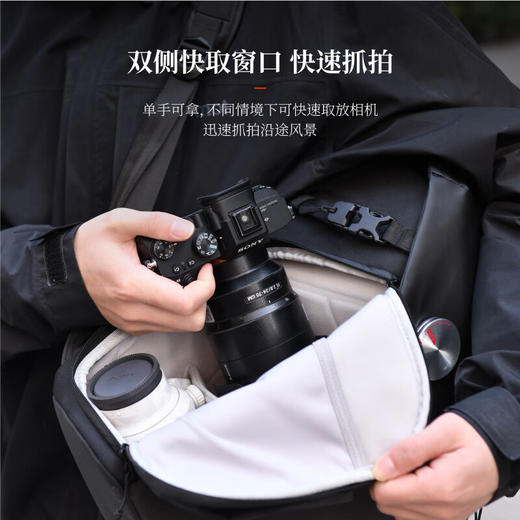 VSGO摄影包双肩包黑鹞微单反相机包-16L隐匿黑 商品图3
