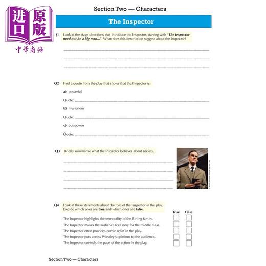 【中商原版】英国CGP GCSE English - An Inspector Calls Workbook (includes Answers) 商品图2
