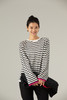 [必入单品] 噢蜜ooomeooo真丝羊毛条纹长袖针织衫 商品缩略图4