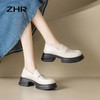 ZHR两穿式乐福鞋2023新款小皮鞋女圆头百搭单鞋透气显高ins潮 商品缩略图5