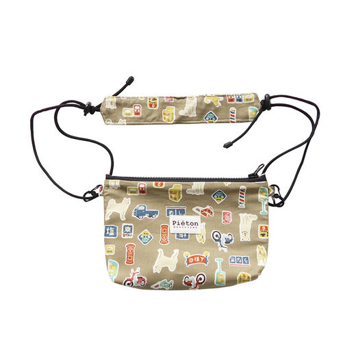 HUJI祤集Pieton斜挎包插画复古印花 商品图1