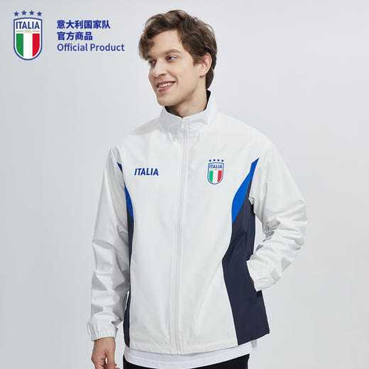 意大利国家队官方商品丨运动休闲拼接白色训练外套男女同款足球迷 商品图4