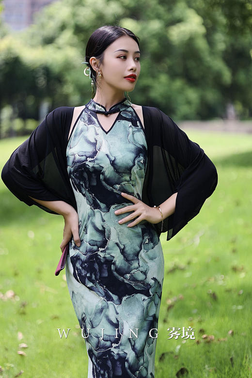 【雾境定制】浮翠流丹旗袍款两件套外披+旗袍连衣裙 3022158 商品图2