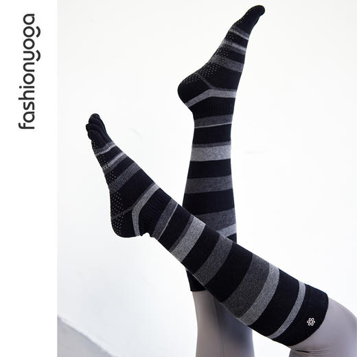 凡圣瑜伽花纱时尚长筒瑜伽袜 FW029 商品图6