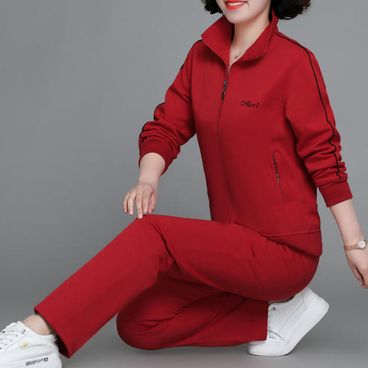 【女士运动服套装】秋冬中老年休闲卫衣     妈妈广场舞套装    奶奶晨练套装 商品图7