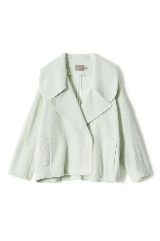 玛丝菲尔·素 浅绿色翻领大衣 8029 商品图4