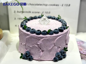 6寸《简约蓝莓》特调蓝莓口味奶油生日蛋糕