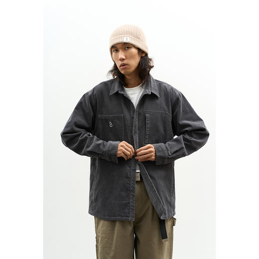 吃茶去chichaqu户外复古全棉灯芯绒衬衫 商品图3