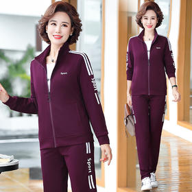 【妈妈服饰三件套】 秋冬中老年运动服   优雅减龄舒适套装