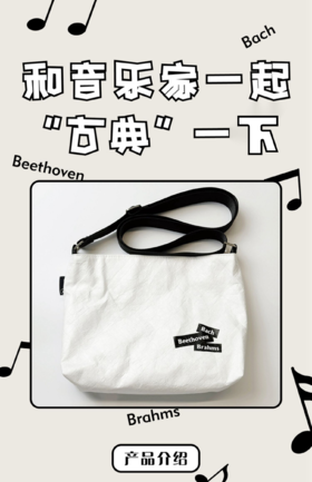 古典音乐家系列斜跨杜邦纸包 和古典音乐家一起“古典”一夏 单肩简约杜邦包 上音社原创设计