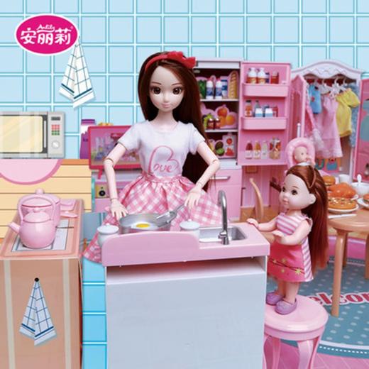 安丽莉公主幸福家园超大别墅房子套装仿真洋娃娃换装衣橱女孩玩具 商品图3
