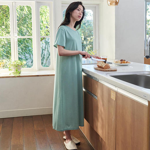 日本进口舒爽升级促睡眠休养连衣裙特殊矿物质面料珠地布舒缓肌肉 商品图1
