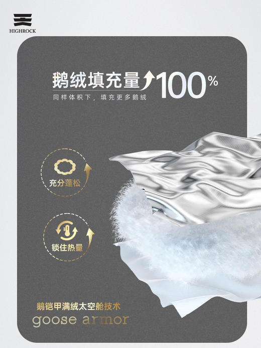 天石羽绒服秋冬新品鹅铠甲鹅绒服机能鹅绒围巾 商品图4